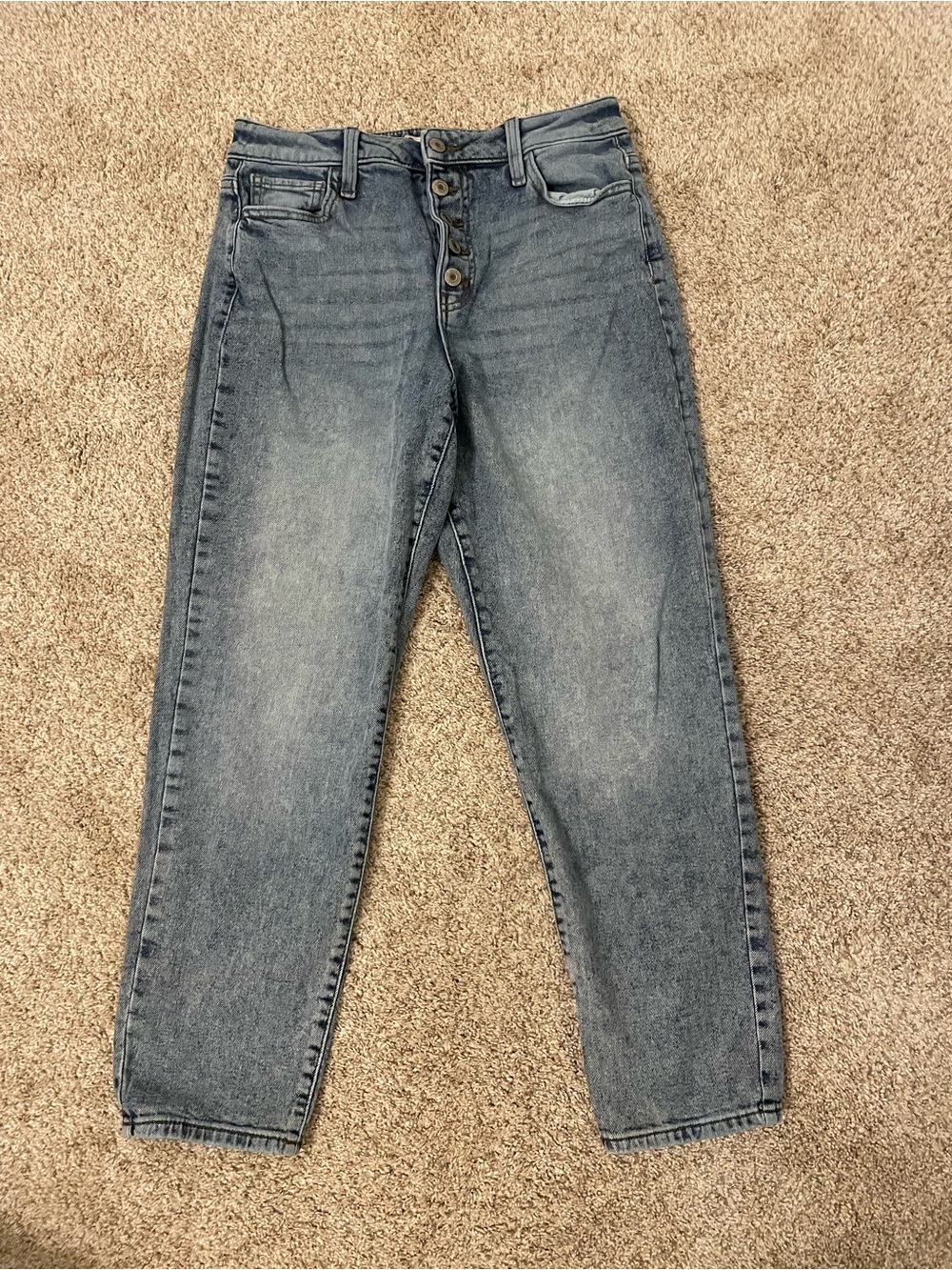SO Light Blue High-Rise Mom Jeans